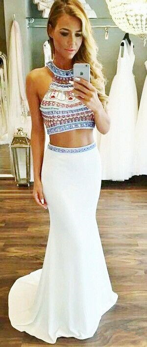 white dress 2 piece