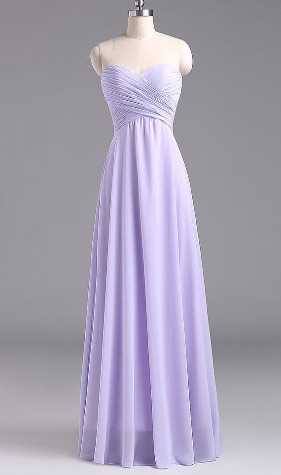 Simple Long Lavender Prom Dress 2016