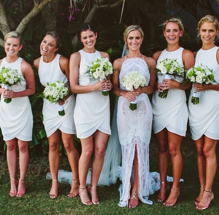 Short Bridesmaid Dress White Bridesmaid Dress Cheap Bridesmaid