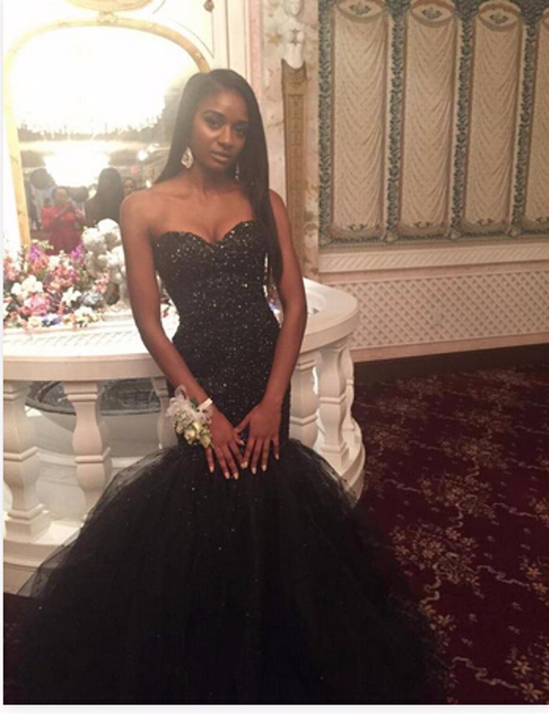 Sweetheart Appliques Beaded Mermaid Prom Dress 2016 Sleeveless