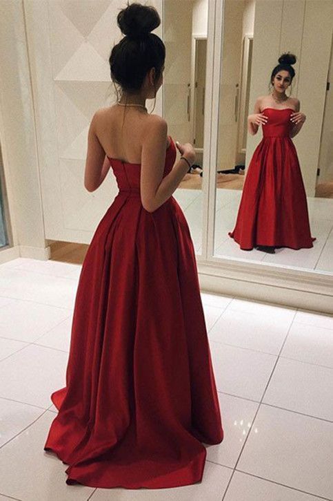 simple maroon prom dresses