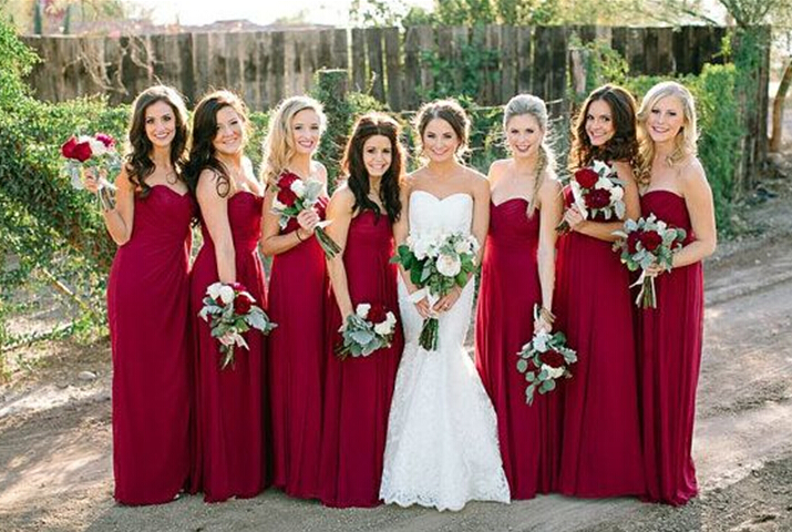 Wedding dresses wine color online