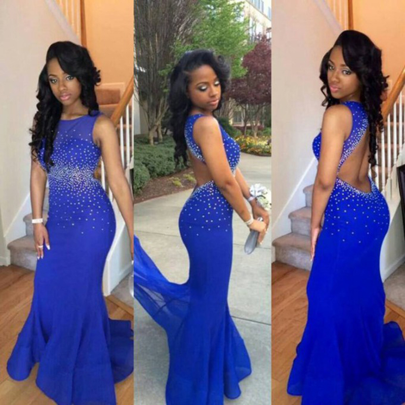 Cute royal blue prom dresses top