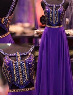 purple and gold dress
