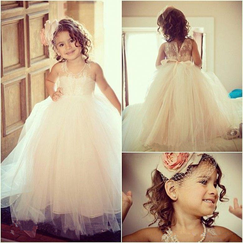 ivory and plum flower girl dress