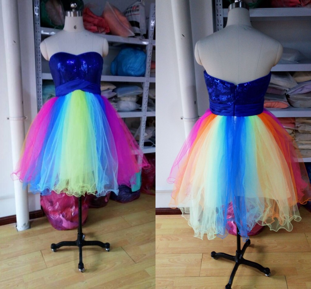 Rainbow 2025 homecoming dresses