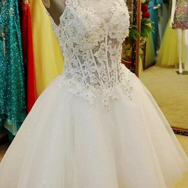short white ball gowns