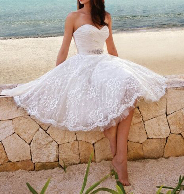Short Ivory Prom Dress, Ivory Homecoming Dresses,lace Beach Wedding ...