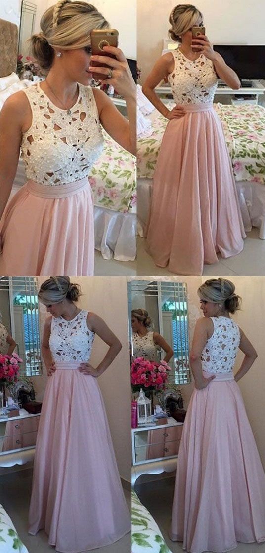 Gorgeous Lace Prom Dresses,chiffon Prom Dresses,a Line Formal Prom Gown ...